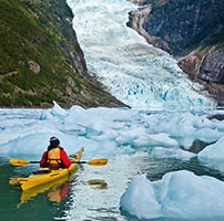 Sea kayak in Serrano River